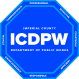 Imperial County Public Works Department Blue Logo with white lettering
